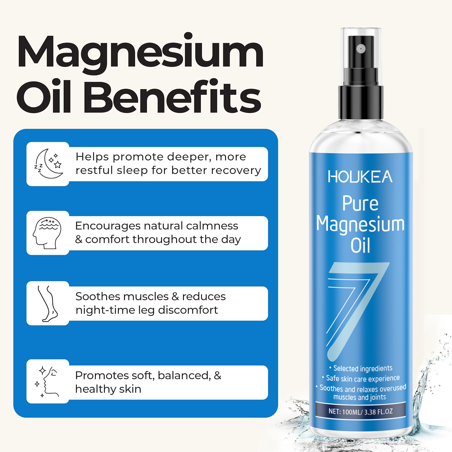 Pure Magnesium Oil Spray - USP - Bath Salts Magnesium recension och pris