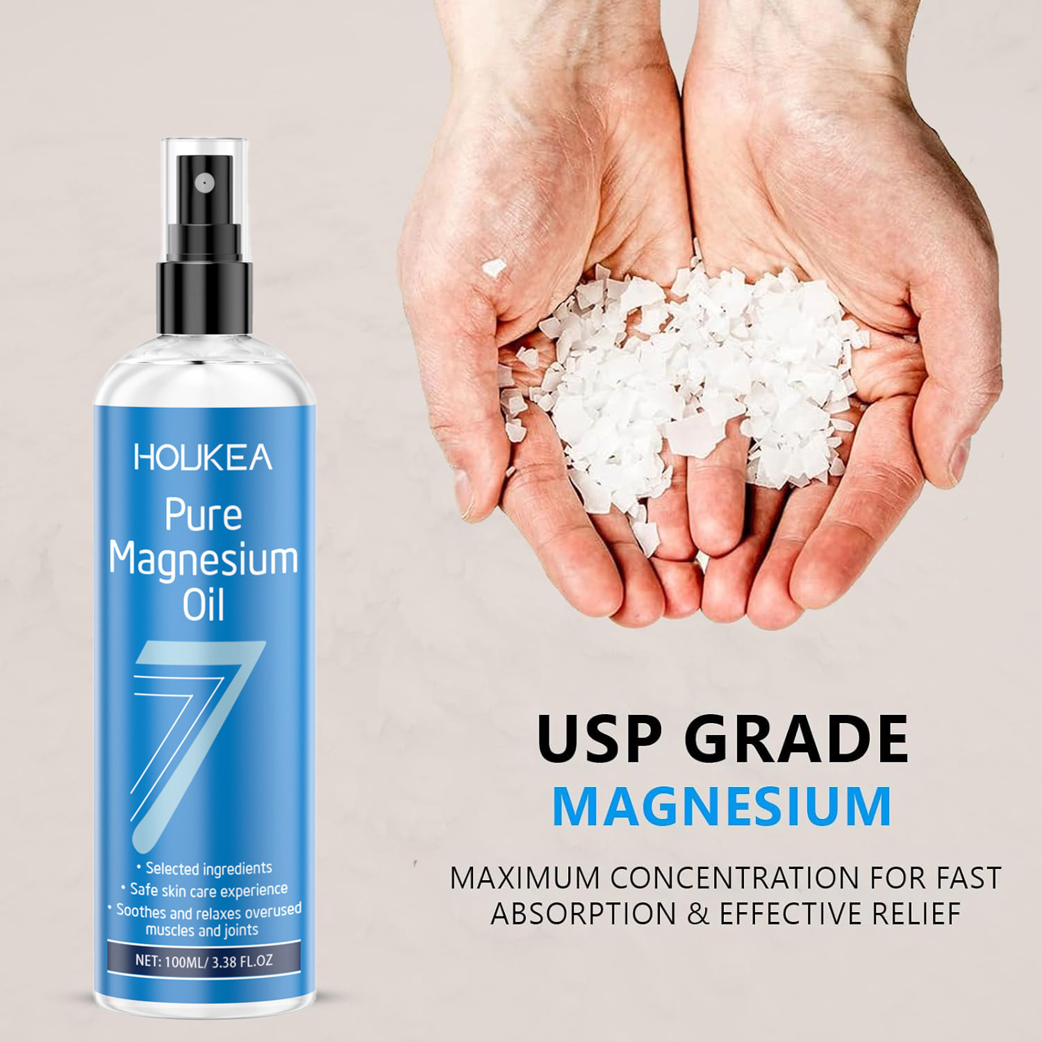 Pure Magnesium Oil Spray - USP - Bath Salts Magnesium recension och pris